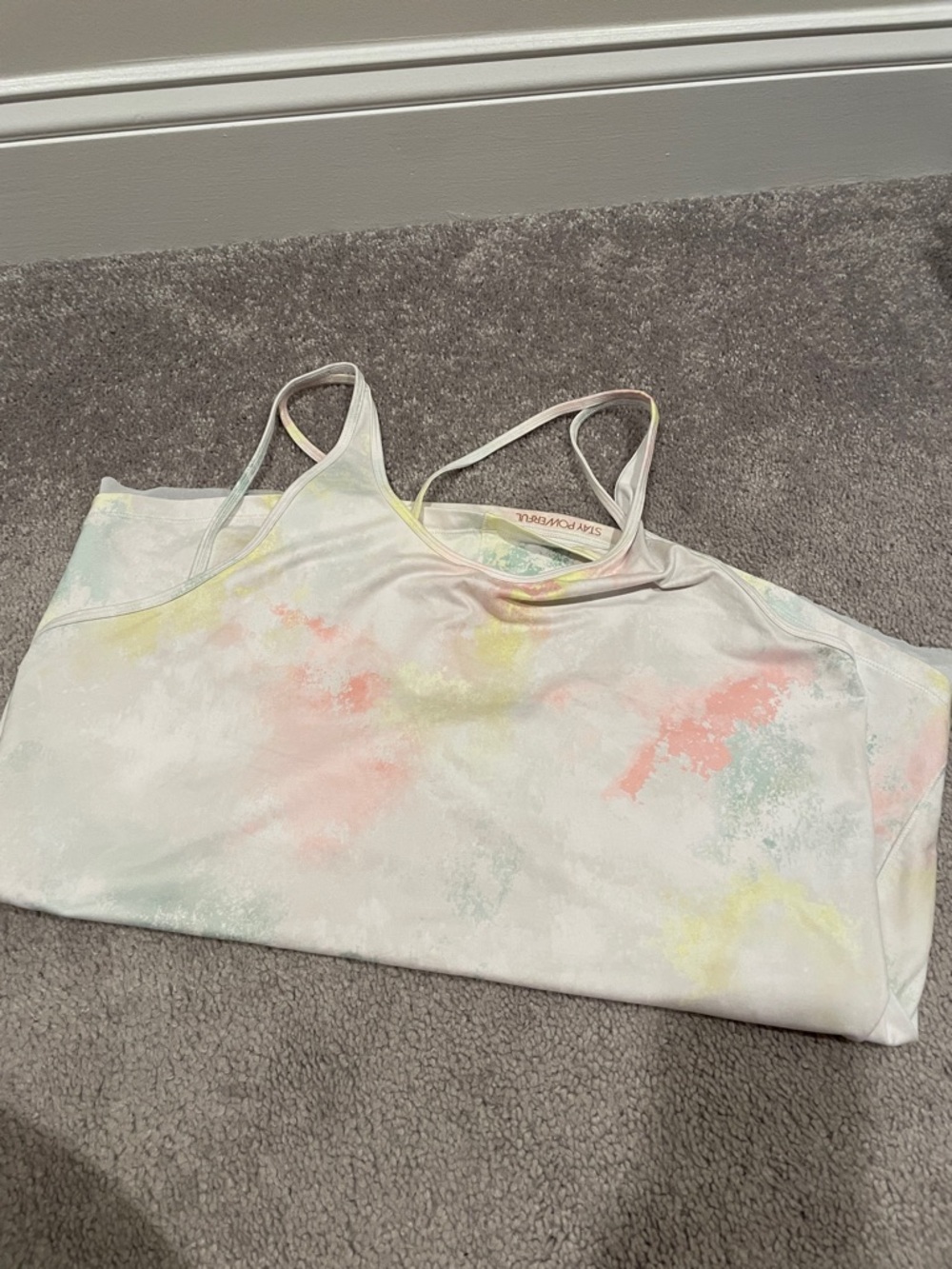 Light Pastel Tie-Dye Strappy Women's Tank Top